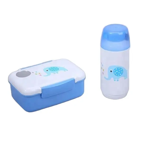 Magnetron Veilig Plastic Kinderen Lunch Box Met Water Fles