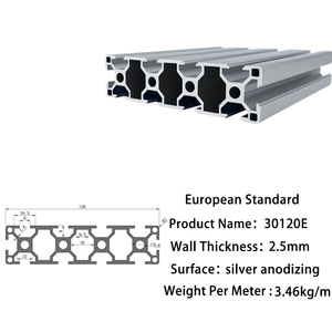 6063 T5 30120e Industriële Aluminium Werktafel Frame Extrusie Profiel 30X120 Lslot T-Track Snijden 6000 Serie T3-T8 Humeur - Product Image 2