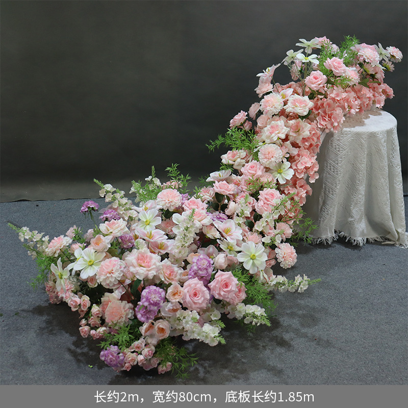 Pink qianxun rose trailing flower-suction cup
