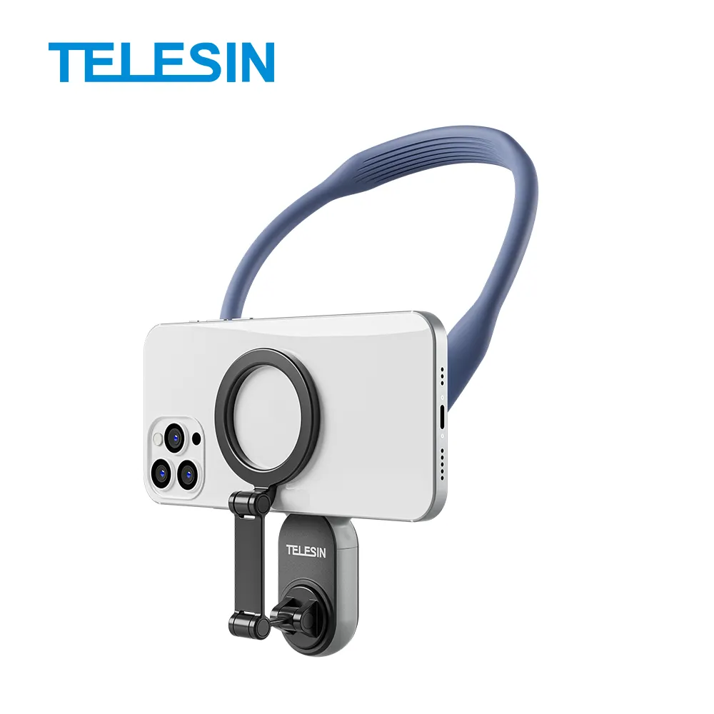 TELESIN Soporte para teléfono inteligente Accesorios para teléfono móvil Soporte de cuello magnético de silicona