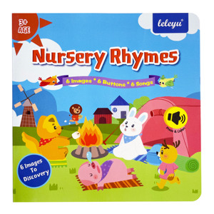 Factory Custom High Quality Sound Board <strong>Book</strong> English Nursery Rhymes Musical Toy Sound <strong>Book</strong> for Kids - Product Image 1