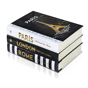 6x9 Inch Personalized Design Bookshelf <strong>Living</strong> Room Decor Hardcover Faux <strong>Book</strong> Stacks Display Decorative <strong>Books</strong> Set - Product Image 1