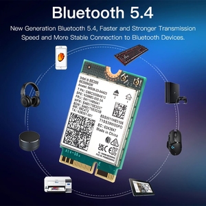 BE200 WiFi 7 M.<strong>2</strong> Card Blue Tooth 5.4 BE200NGW <strong>2</strong>.4G/5G/6GHz Wireless Adapter <strong>Network</strong> Card with Antennas Better Than AX210 - Product Image 3