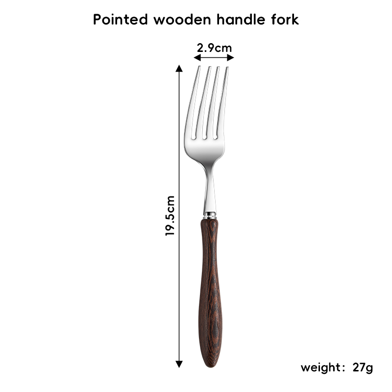 304 Chicken Wing Wood Handle dinner forks