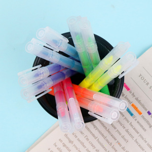 School <strong>Highlighter</strong> Set Fluorescent <strong>Chisel</strong> <strong>Tip</strong> Marker Pen with Single Pastel Color Flat Brush <strong>Tip</strong> Packaging - Product Image 6
