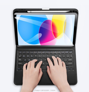 适用于ipad第9代外壳，带键盘可拆卸软TPU后壳ipad 10.2外壳 - Product Image 2