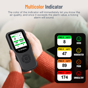 Medidor de CO2 10 en 1 Wifi, Detector de dióxido de carbono, Sensor de temperatura y humedad, Monitor inteligente de calidad del aire USB con pantalla LCD - Product Image 5