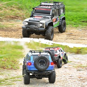 DWI 2.4Ghz 1:10 4WD tüm arazi RC tırmanma araba uzaktan kumanda paletli araç Off-Road Pick-up kamyon RTR oyuncaklar ile LED ışıkları - Product Image 4