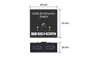 Interruptor HDMI bidireccional SY1X2,2X1, conmutador HDMI 1,4 2 en 1, Salida 2 en 1, compatible con 4K 3D 1080P - Product Image 6