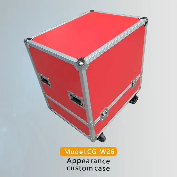 Portable Alloy Aluminum Tool Box With Drawers With Wheels Hard Road Flight Case