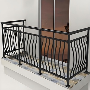 Einfach zu installierende Balkon geländer aus verzinktem Rohr mit Balkon handlauf für Rostschutz auf Außen terrasse - Product Image 5