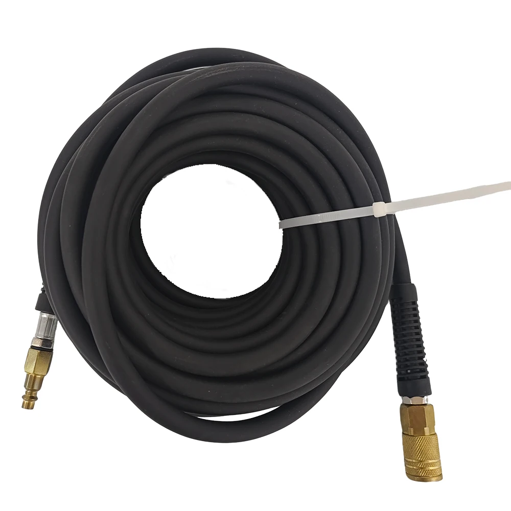 สายลมสำหรับปั๊มลม ยาว 50 ฟุต ไม่มีวาล์วมือ (สีดำ) แบบอเมริกัน