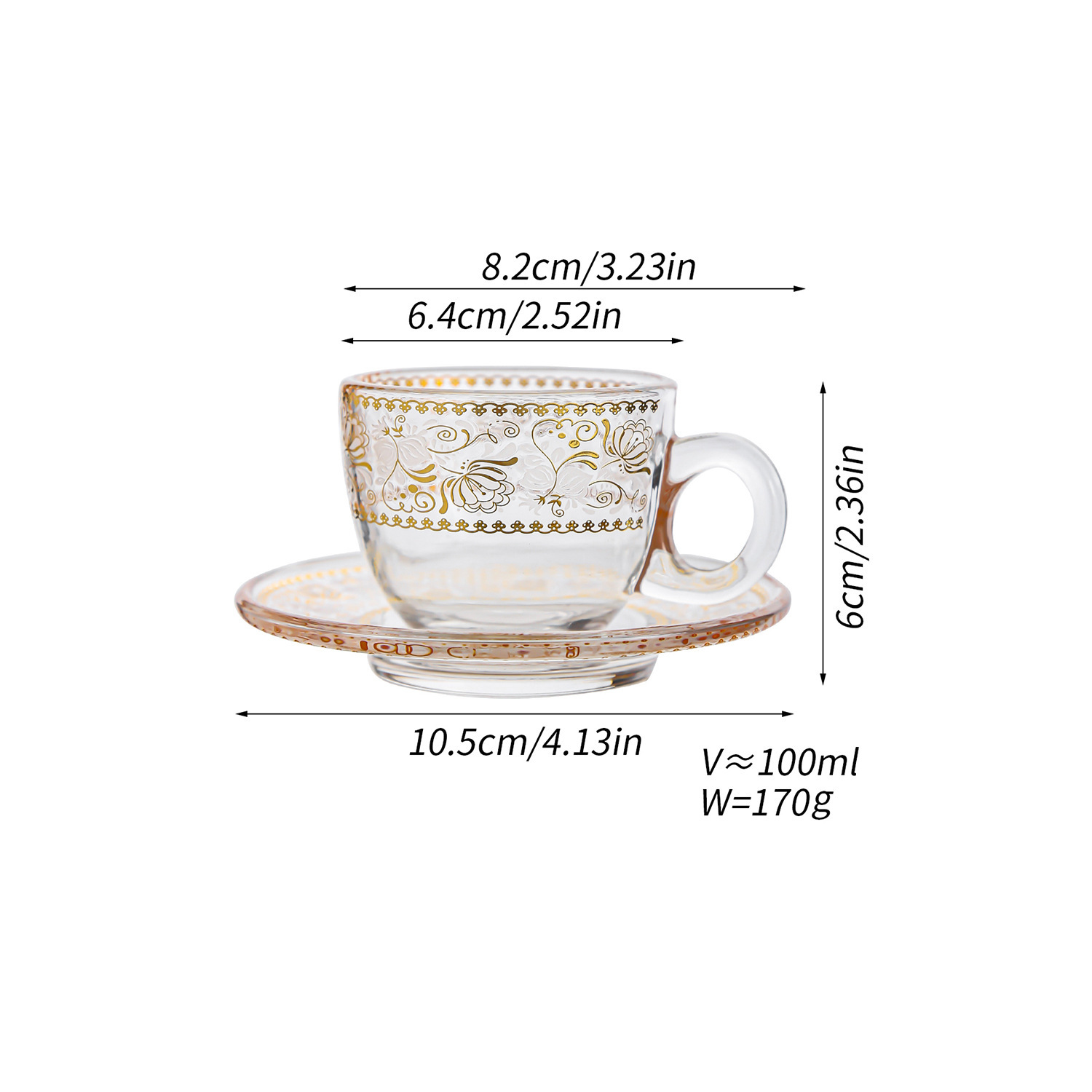 Golden Flower - 1 cup and 1 saucer