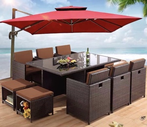 Outdoor Garden Furniture Sets <strong>Patio</strong> Rectangular/Square/<strong>Round</strong> Shape Table and Dining Chairs Set - Product Image 1