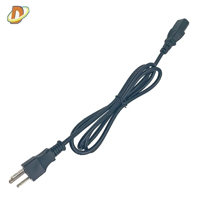 Cuivre 3 broches Au Plug câble d'alimentation fil électrique Pc ordinateur portable cordon d'alimentation câbles