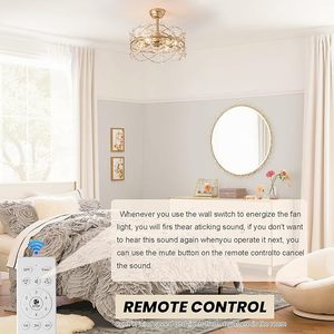JYLIGHTING水晶吊灯吊扇带灯遥控花吊灯吊扇餐厅客厅床 - Product Image 2