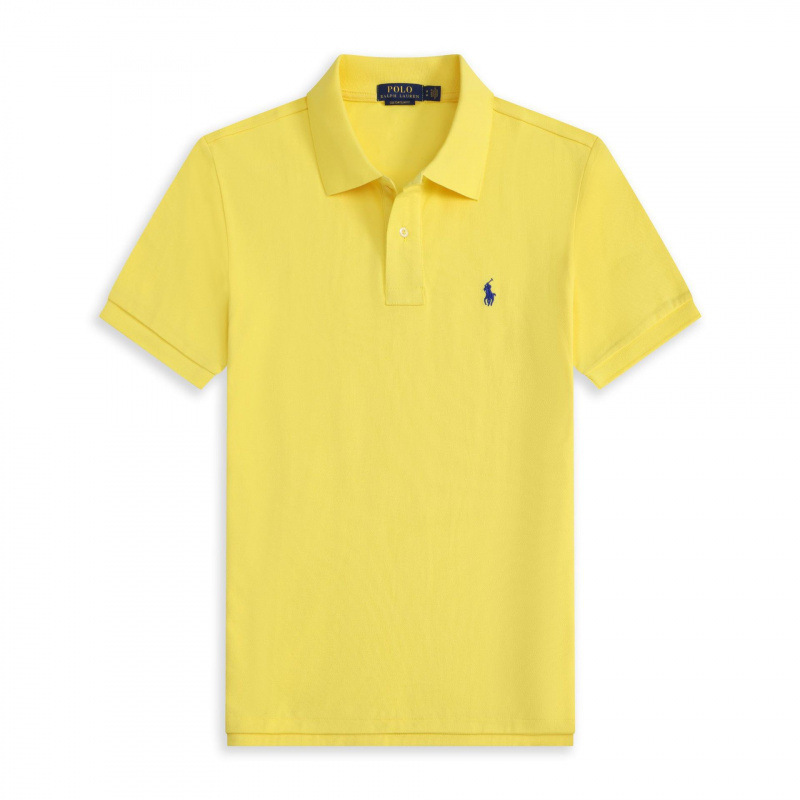 Polo jaune étiquette verte