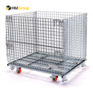 Gran oferta, transporte logístico, almacén móvil portátil, fábrica de acero, contenedores de malla de alambre directos con ruedas - Product Image 2