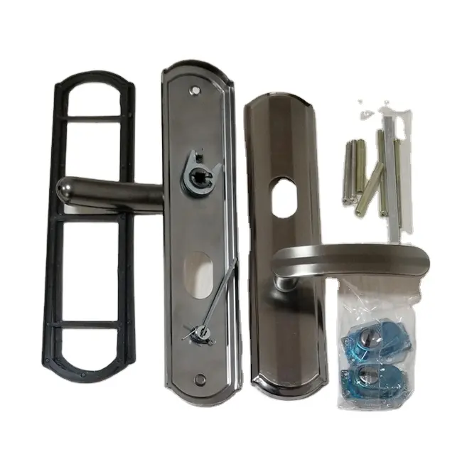 Fabbrica diretta di alta qualità in acciaio inox blocco della porta maniglia a leva in ferro solido e maniglia in alluminio per serrature