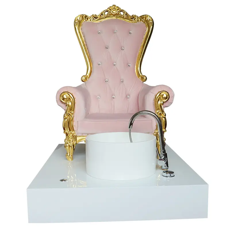 Modern Black Pink Dwg Portable Foot Spa Silla Luxurious No Plumbing Massaging Manicure Salon Reclining Spa Pedicure Chair