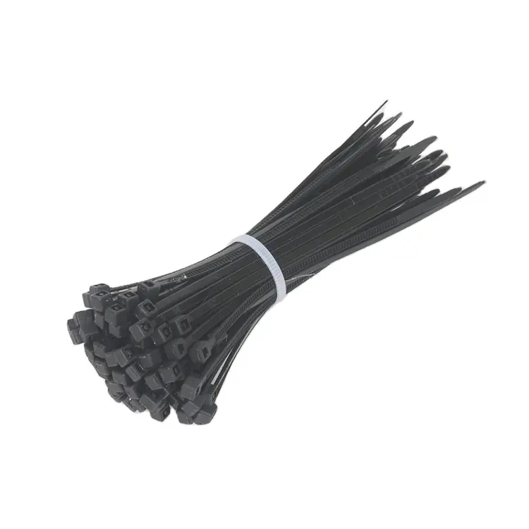 Hochwertiger selbstsicher nder Kabelbinder aus schwarzem Nylon aus Kunststoff