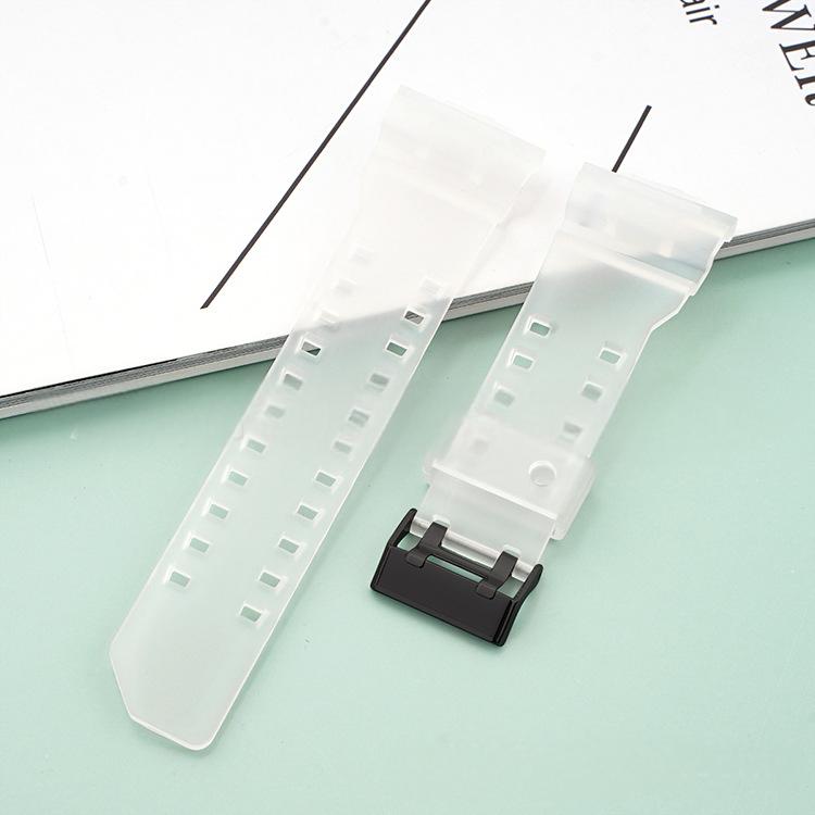 Blanco esmerilado translúcido + cierre negro