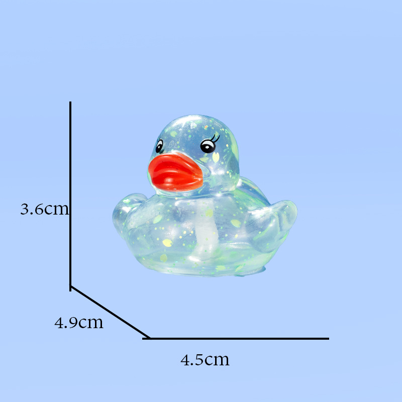 Pato transparente azul