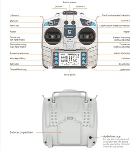 MicroZone MC7 C7 <strong>MINI</strong> 2.4G Controller <strong>Transmitter</strong> MC8RE Receiver Radio Set for <strong>RC</strong> Aircraft Drone Quadcopter Car Boat - Product Image 3