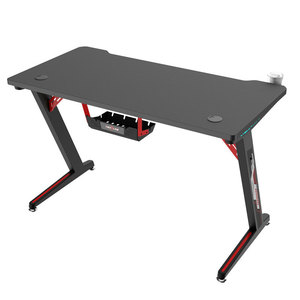 Tavolo da gioco in metallo regolabile luce LED Multi-funzionale PC portatile studio Computer scrivania assemblato scrivania - Product Image 4
