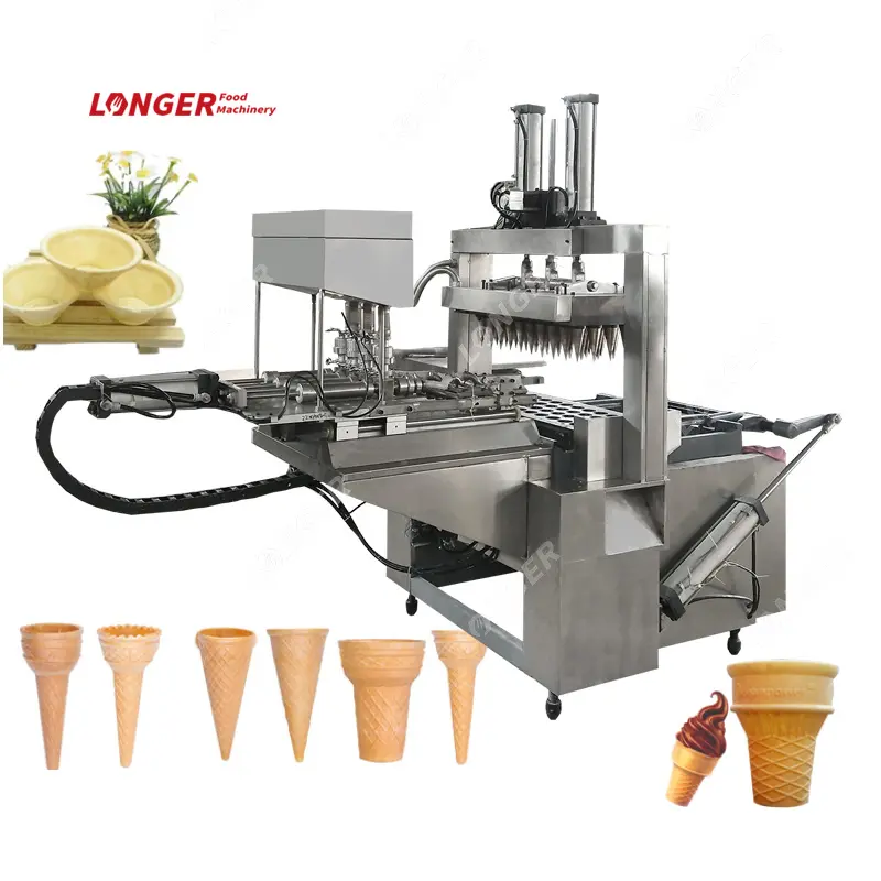 Fornecedores Preço Lanche Cone Waffer Ice-Cream Máquina de Fazer Waffle Fabricante de Copo Doce Ice Cream Cone Wafer