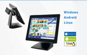 Russian New Trend 15&quot; <strong>Desktop</strong> <strong>Computer</strong> Double Retail Pos Touch Screen <strong>Monitor</strong> All in One Pos System with windows Android - Product Image 5