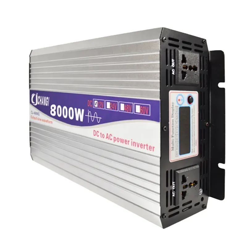 FOC 8000W peak 4000W Rate power Inverter a onda sinusoidale pura, Display LCD DC 12V 24V a AC 220V/110V, con cavo batteria,