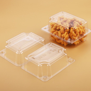 Bán buôn dùng một lần rõ ràng Pet nhựa hộp thực phẩm container lát bánh Pastry vỏ sò bao bì cho bánh - Product Image 5