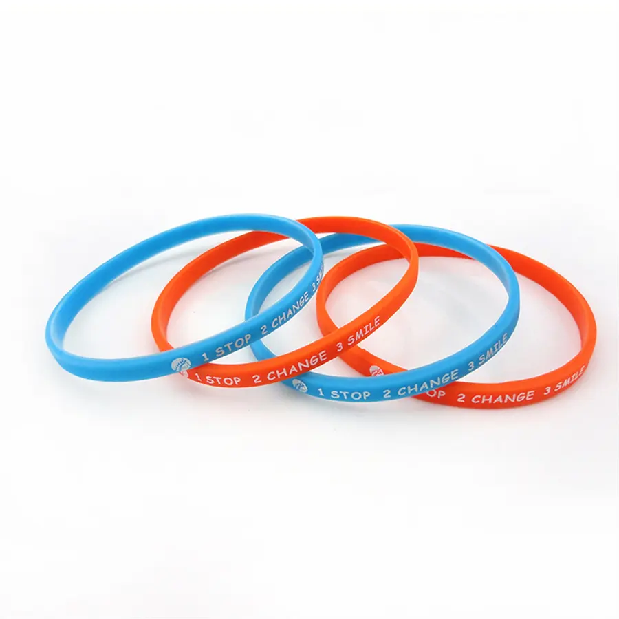 Personalized Promotional Silicone Bracelet With Website Silicone Wrist Bands for Events With a Message