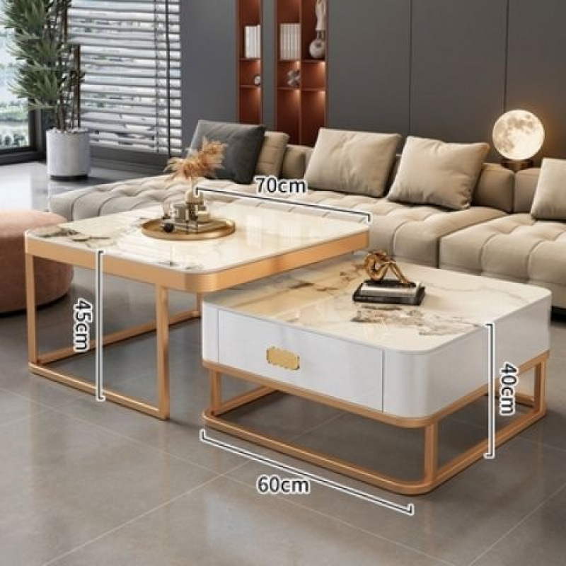 Gold frame white cabinet 7060 full light upgrade