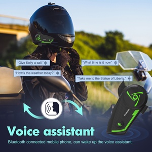 Intercomunicador inalámbrico para casco de motocicleta, auriculares estéreo Bluetooth 5,2 manos libres, IP67, resistente al agua, 850mAh, auricular de larga espera - Product Image 5