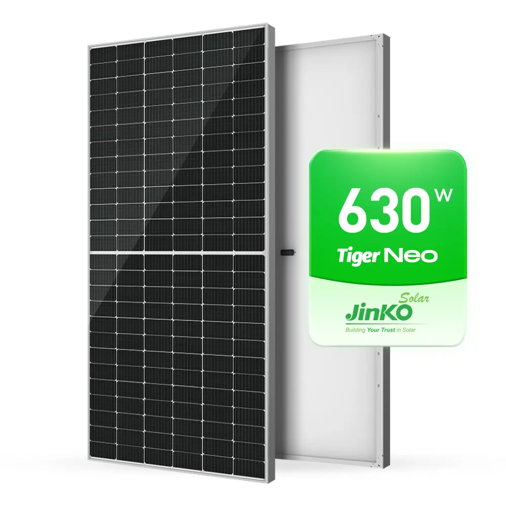 Jinko Panneau solaire photovoltaïque bifacial à double verre Hjt 430W 550W 600W 610 W 665W Panneaux solaires Jinko Tiger Pro N Type