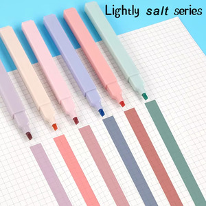 Oem özel ekonomik vurgulayıcı dikdörtgen işaretleyici kalem Macaron pembe vurgulayıcı - Product Image 6