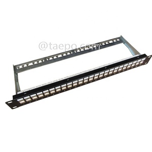 Fabricante profesional Equipo de red de 19 pulgadas 1U Cat5e o CAT 6 Panel de conexión FTP de 24 puertos para cables de red - Product Image 1
