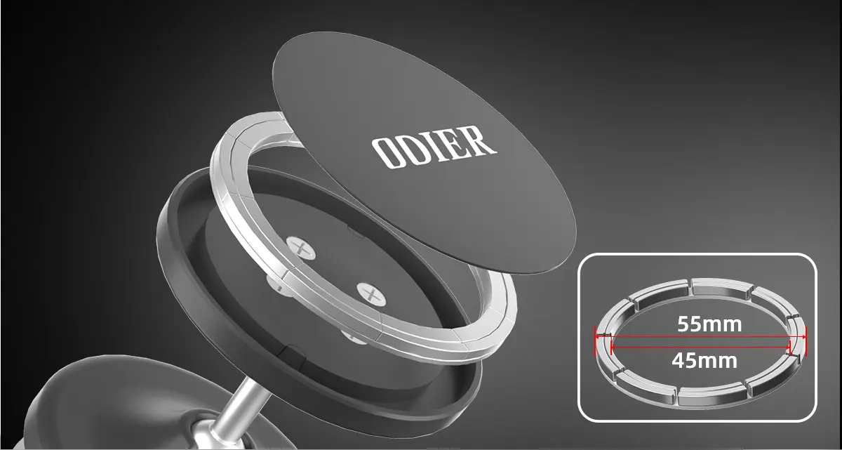 Odier最新のユニバーサルデュアル磁気携帯電話スタンドポータブルで柔軟なジムメイト携帯電話マウントホルダー