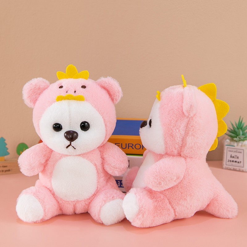 Oso dinosaurio rosa
