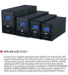 Fuente de alimentación UPS con pantalla LCD de 600VA, inversor de onda sinusoidal pura UPS con entrada de batería, salida de 12V, 220V con batería - Product Image 2
