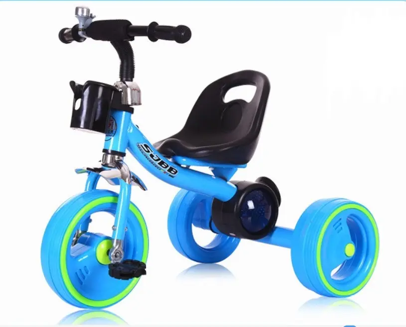 Triciclo con Pedal de plástico y Metal para niños, de buena calidad, con tres ruedas, ligero