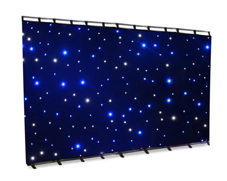 Sfondo di stoffa luci LED tenda stella per decorazione spettacolo di nozze