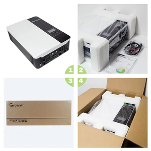 Growatt spf 5000es 5kw מחוץ לרשת חוט inverter עבור שימוש למגורים, גל סינוס טהור 60hz wifi מערכת סולארית היברידית