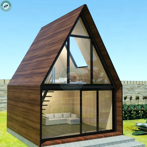 9sqm Tiny Resort Chalet Voor Living Kleine Huwelijksreis Homestay Cabine Loft Ontwerp Zomer Huis Met Glas Dak