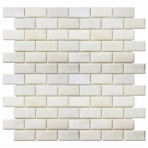 305x305mm Eğimli Kenar Backsplash tuğla Çin <span class=keywords><strong>sichuang</strong></span> eyaleti danby beyaz mermer mozaik fayans