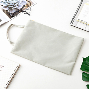 Bolso de estudiante ecológico de gran capacidad con cremallera, bolso de lona plegable, bolso tutorial de moda con logotipo impreso personalizado - Product Image 5
