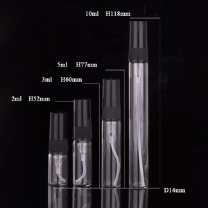 2ml 3ml 5ml 10ml Refillable <strong>Perfume</strong> Alcohol Sample Vial Glass Brown Amber Essential Oil Bottle With Atomizer Spray - Product Image 4