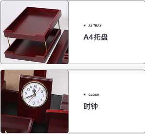 轻便豪华高端办公装饰品创意桌面笔筒和老板桌书桌套装储物 - Product Image 4